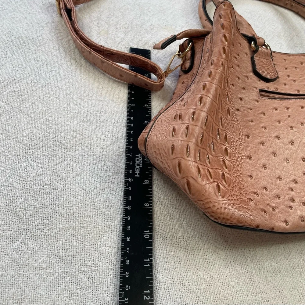 Elegant Caramel & Brown Textured‎ Handbag and Wallet Set. Shoulder